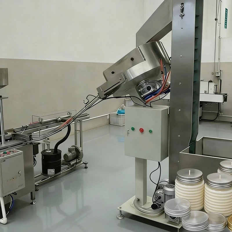 Ligne de production de bouchons filetés pour bougies en cire de palme